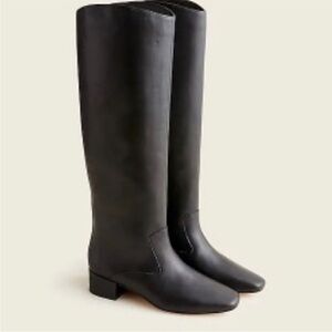J.crew Roxie knee-high boots in leather black